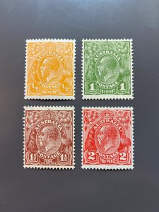 Australia 113-116 F-VF MH.  Scott $23.00