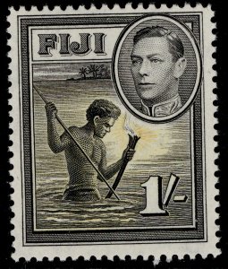 FIJI GVI SG262, 1s black & yellow, NH MINT.