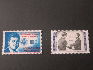 Mexico 1962 Sc C262,C282 John F Kennedy set MNH