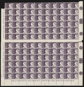 NEW SOUTH WALES 1897-99 QV Jubilee 2½d purple Die I & II Monogram blocks.