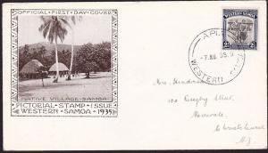 SAMOA 1935 2½d FDC ex Apia................................................69702