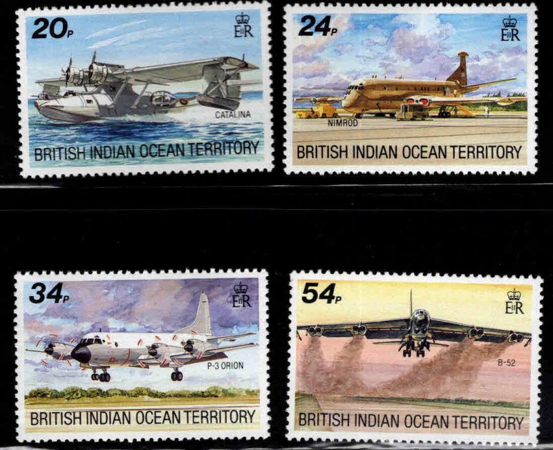 British Indian Ocean Territory BIOT Scott 124-127 MNH** Aircraft set