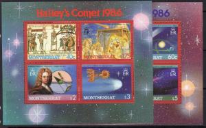 MONTSERRAT SGMS690 1986 HALLEY'S COMET FINE USED