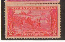 #618 MH 2c carmine rose Lexington-Concord 1925 Issue  