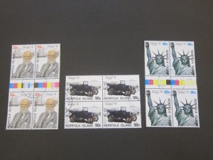 Norfolk Island 1986 Sc 382-4 BLK(4) CTO set FU