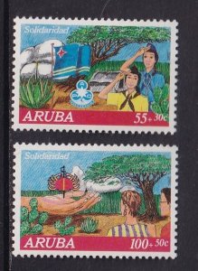 Aruba   #B27-B28   MNH  1992  solidarity  girl scouts