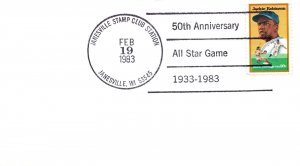 50th ANNIVERSARY BASEBALL ALL STAR GAME SPECIAL CANCEL COVER SCOTT 2016 1983