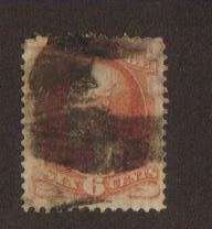 #159 Used f/fv 1873 Issue 6c dull pink Lincoln dark cancel