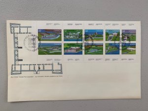 Canada FDC 1983 sc#992a Canadian Forts-1, full pane of 10