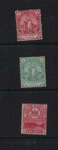 Cape of Good Hope 1893-1900 SG58, SG59a & SG69 definitives all mounted mint