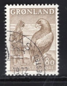 Greenland  #44  used  1957   the girl and the eagle  80o