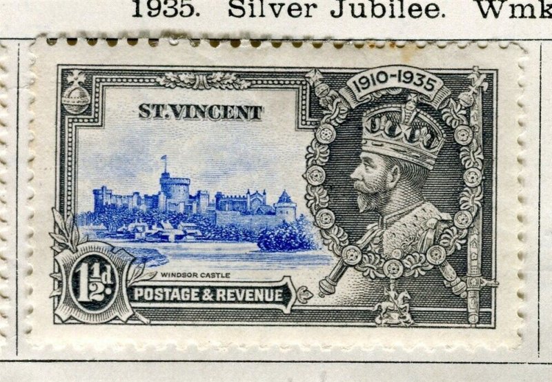 ST.VINCENT; 1935 early GV Jubilee issue Mint hinged 1.5d. value