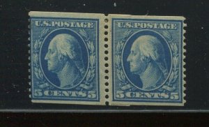 355 Washington Mint Coil Paste Up Pair of 2 Stamps BX5093