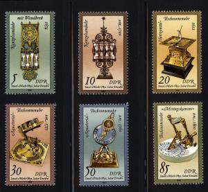 DDR Sc# 2343-48  1983 Sand Glass & Sundials  MNH