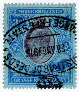 (I.B) Orange River Colony Revenue : Duty Stamp 3/-