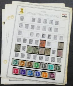 EDW1949SELL : INDIA Mint & Used collection on album pages including some States.