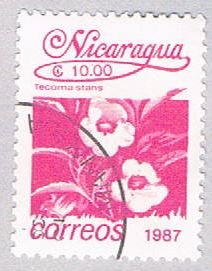 Nicaragua Flower magenta 10 - pickastamp (AP108729)