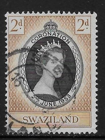 Swaziland 54 Queen Elizabeth Coronation single Used (z1)