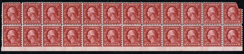 US Sc 540 Carmine Rose 2¢ Type III p.11x10 MNH Original Gum Block of 24
