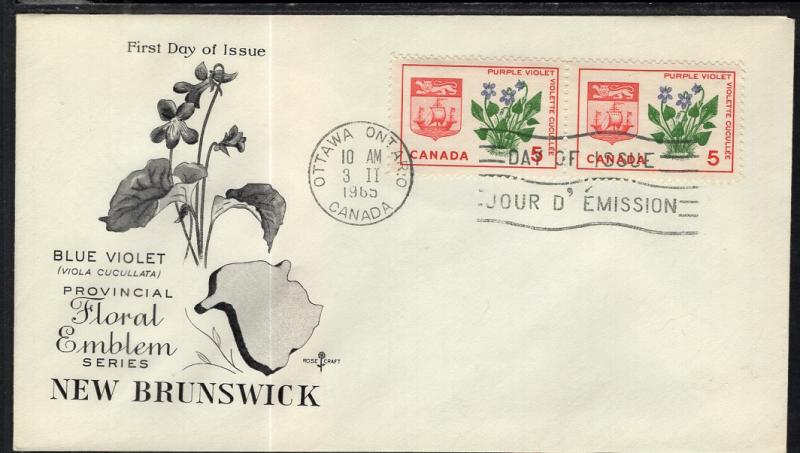 Canada 421 Flowers Rose Craft U/A FDC