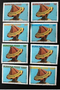 2006 Burkina Faso Mi. 1894 - 1901 Peulh du Seno hat hat hat hats and hats-