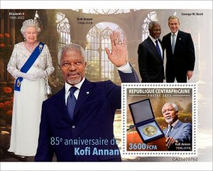 C A R - 2023 - Kofi Annan - Perf Souv Sheet - Mint Never Hinged