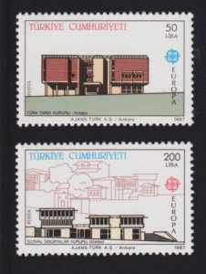 Turkey Sc 2379-2380 MNH. 1987 EUROPA-CEPT cplt VF
