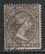 1886 Falkland Islands - Sc 8 - used VF - 1 single - Queen Victoria