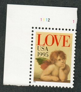 2948 Cherub Love MNH plate number single