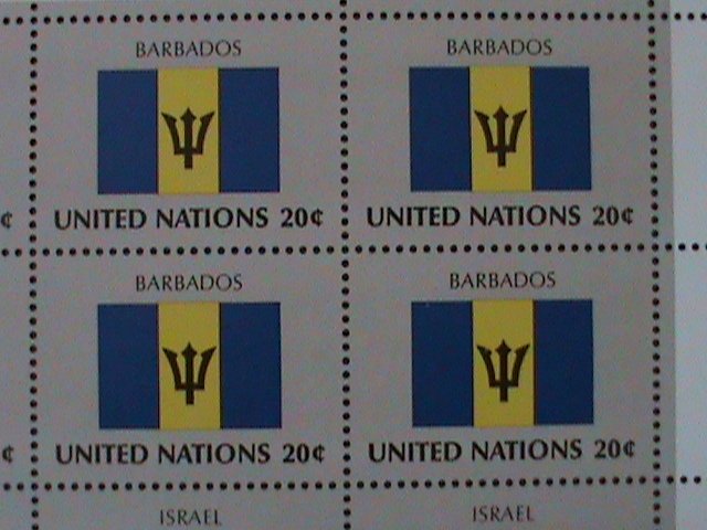 UNITED NATION-1983 SC#399-402 FLAGS SERIES-MNH SHEET-VF WE SHIP TO WORLDWIDE