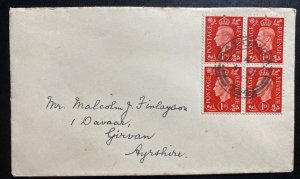 1947 Colonsay England Block Cover To Girvan