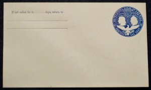 1893 US Sc. #U348 Columbian issue envelope, 1 cent mint, good condition