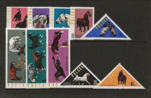 POLAND Sc 1188-97 NH ISSUE OF 1963 - HORSES