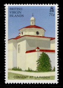 BRITISH VIRGIN ISLANDS QEII SG824, 1992 70c convent at La Rabida, NH MINT.