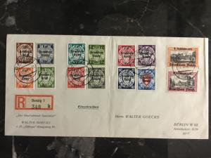 1939 Danzig Cover to Berlin Germany  # 241-254 Complete Set