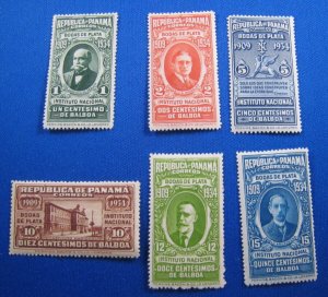 PANAMA 1934  -  SCOTT # 268-273 COMPLETE SET  MNH  (P1)