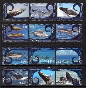 Australia  Aitutaki #581-592 Whales & Dolphins (2013) (Mint NEVER HINGED) cv$...