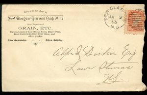 ?New Glasgow Grain and Chop Mills 1895 Split ring Small Queen cover Canada