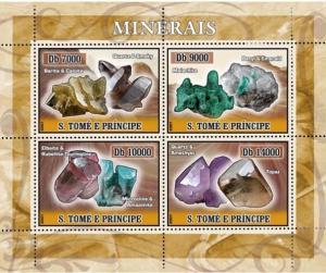 SAO TOME E PRINCIPE 2007 SHEET MINERALS st7104a