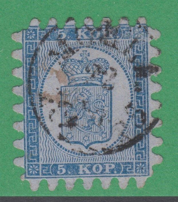 Finland 4  Very Fine  5 Kop 1860 Mohla Cancel Extremely Rare! R5 Level Rarity -§