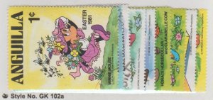 Anguilla Scott #434-442 Stamp - Used Set