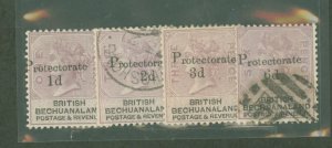 Bechuanaland Protectorate #60-63/65 Unused