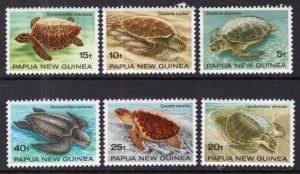 Papua New Guinea 592-597 Turtles MNH VF