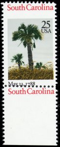 2343, Mint NH 25¢ Perf Shift Freak Error South Carolina At Top ** Stuart Katz