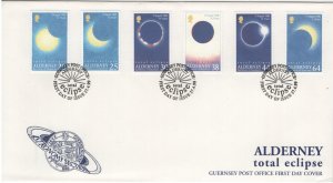 Alderney 1999 FDC Sc 128-133 Total Solar Eclipse