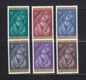 Rwanda 137-142 Set MNH Christmas (C)