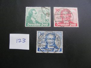 GERMANY BERLIN 1949 USED  9N61-63 SET XF $127 (123)