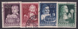 Austria, Scott B260-B263, used