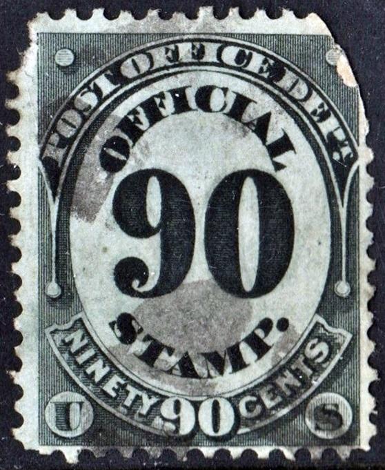 SC#O56 90¢ Official: Post Office Department (1873) Used/Faults