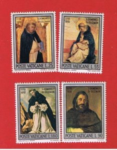 Vatican City #509-512  MNH OG   St.  Dominic     Free S/H